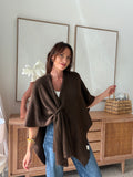 PONCHO SANDRO CHOCOLAT