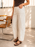 JEANS PETITS POIS BLANC