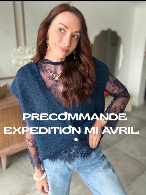 GILET CAMILIA MARINE PRECOMMANDE