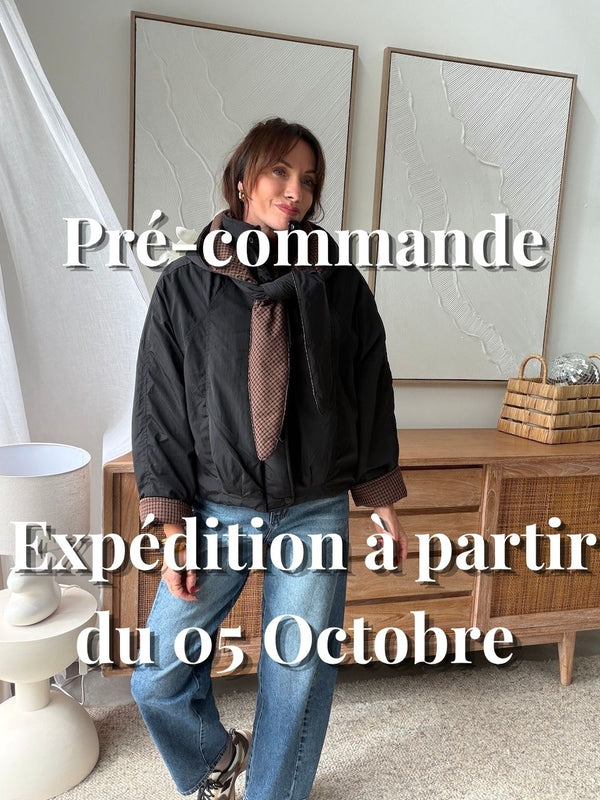 VESTE MADDIE NOIRE **PRÉCOMMANDE**