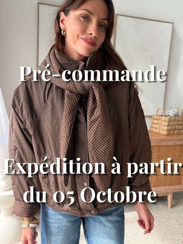 VESTE MADDIE CHOCOLAT **PRÉCOMMANDE**