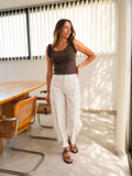 JEANS PETITS POIS BLANC