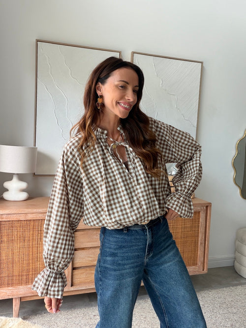 BLOUSE TINA MARRON