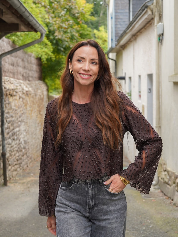 BLOUSE LOUISIE CHOCOLAT