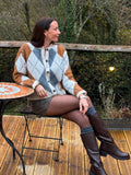 Chaussettes hautes femme douces et chaudes gris – WINTER – photo 2
