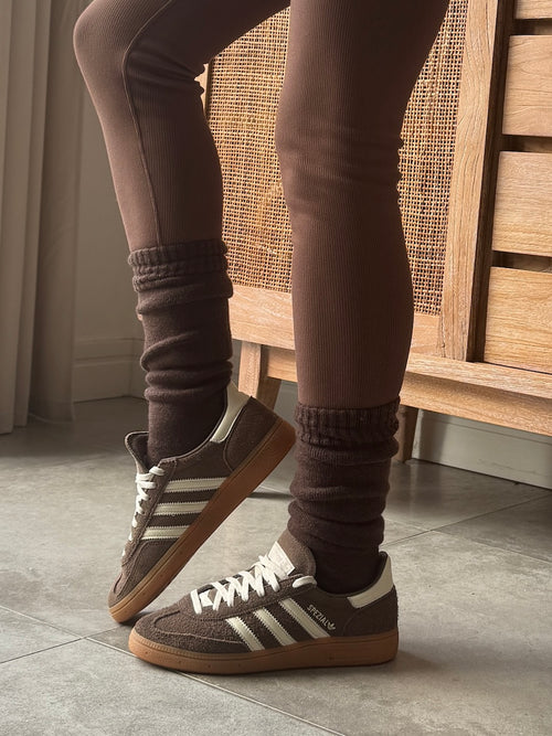 Chaussettes hautes femme douces et chaudes marron – WINTER – photo 2