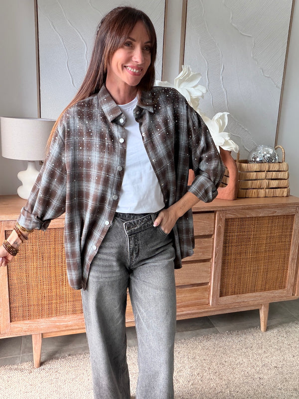 CHEMISE KELINE MARRON