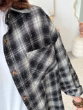 Chemise à carreaux noir, gris et blanc petits strass – AARON – photo 2