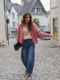 Chemise femme fleurie beige manches longues – ELIA – photo 3