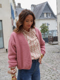 Chemise femme fleurie beige manches longues – ELIA – photo 4