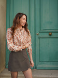 Chemise fleurie à empiècements dentelle – CHEMISE MAURINE – TAMASHOP – vue 7