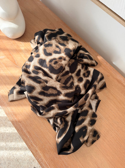 Foulard léopard femme à nouer autour du cou – MIMI – photo 2