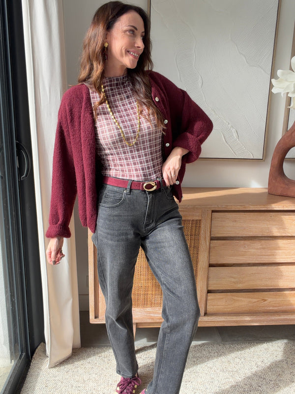 GILET ALMA PRUNE