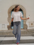 Jean droit taille haute détails strass – VALOU – photo 10