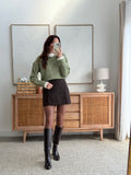 Jupe short courte imprimé léopard ton sur ton – JULINE – photo 4
