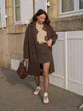 Manteau long chocolat – MANTEAU GLORIA CHOCOLAT – TAMASHOP – vue 3