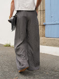 Pantalon à carreaux coupe droite taille élastiquée – ROBY – photo 17