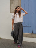 Pantalon à carreaux coupe droite taille élastiquée – ROBY – photo 6