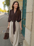 Pantalon large beige – PANTALON AZIA BEIGE – TAMASHOP – vue 4