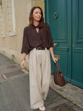 Pantalon large beige – PANTALON AZIA BEIGE – TAMASHOP – vue 6