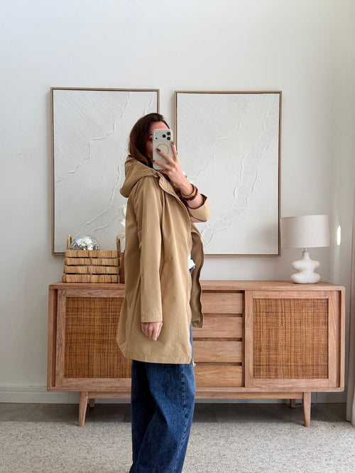 Parka longue beige déperlante doublure douce – THEA – photo 4