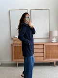 Parka longue marine déperlante doublure douce – THEA – photo 6