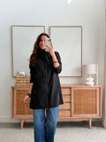 Parka longue noire déperlante doublure douce – THEA – photo 4