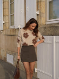 Pull beige à fleurs brodées – PULL SYLVIA – TAMASHOP – vue 3
