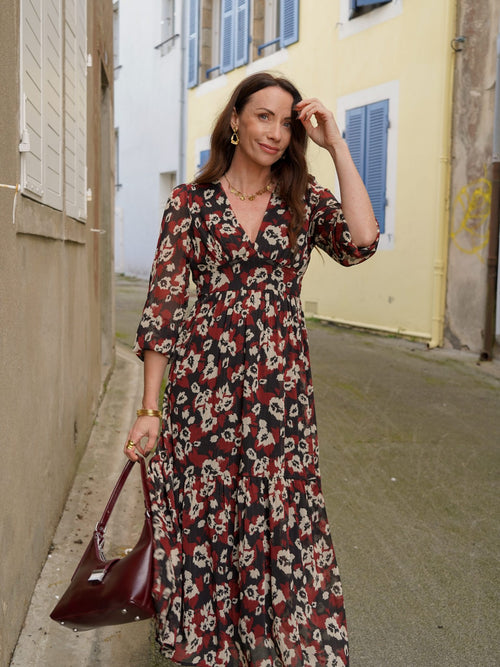 Robe midi fleurie – ROBE NALA – TAMASHOP