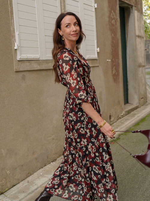 Robe midi fleurie – ROBE NALA – TAMASHOP – vue 2