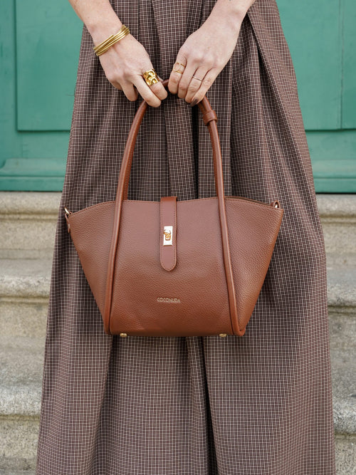 Sac cabas camel – SAC DORIANA CAMEL – TAMASHOP – vue 2