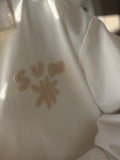 Veste femme blanche et beige brodée Sun deux poches – PALMA – photo 3