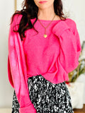 Pull femme oversize encolure bateau rose – NAHE – photo 1