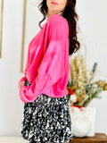 Pull femme oversize encolure bateau rose – NAHE – photo 2