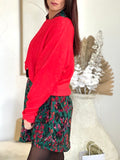 Pull femme oversize encolure bateau rouge – NAHE – photo 2