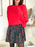 Pull femme oversize encolure bateau rouge – NAHE – photo 3