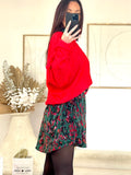 Pull femme oversize encolure bateau rouge – NAHE – photo 5